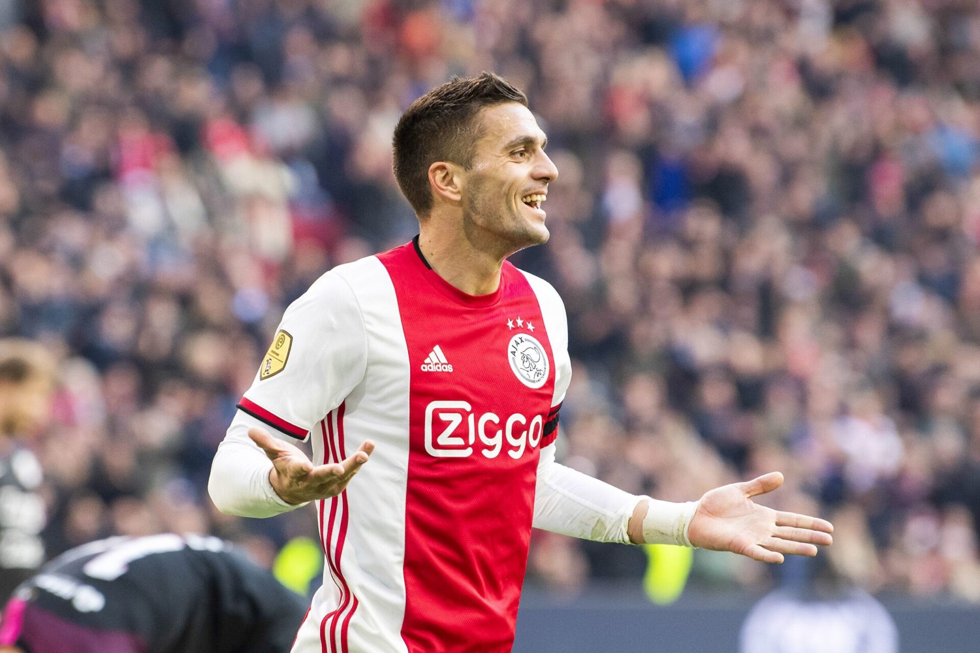 Dušan Tadić, le capitaine de l'Ajax, a 227 matchs d'Eredivisie au compteur. Icon Sport Dušan Tadić, le capitaine de l'Ajax, a 227 matchs d'Eredivisie au compteur. Icon Sport