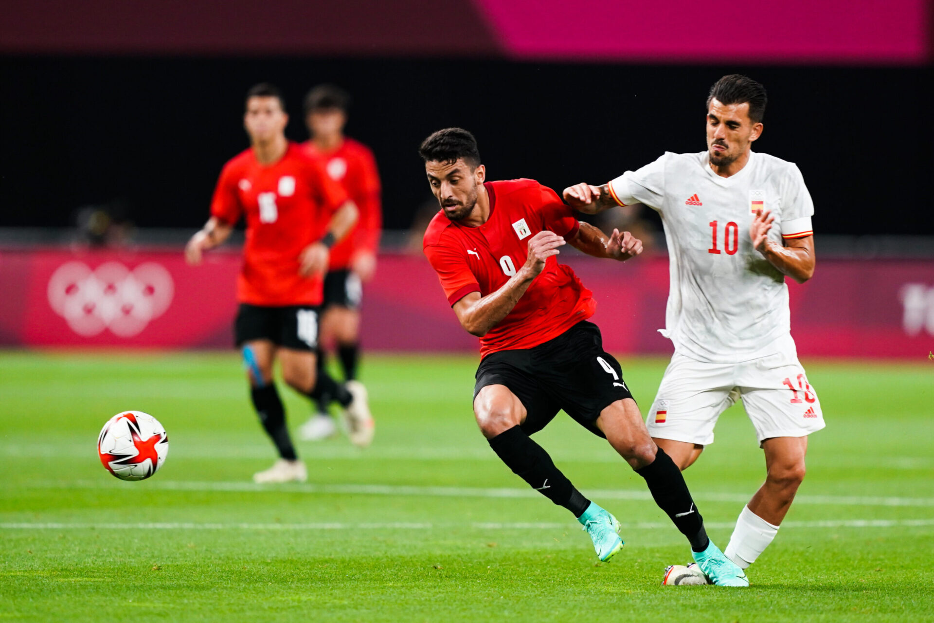 Dani Ceballos a dû sortir en cours de match contre l'Egypte, victime d'une entorse de la cheville. Icon Sport