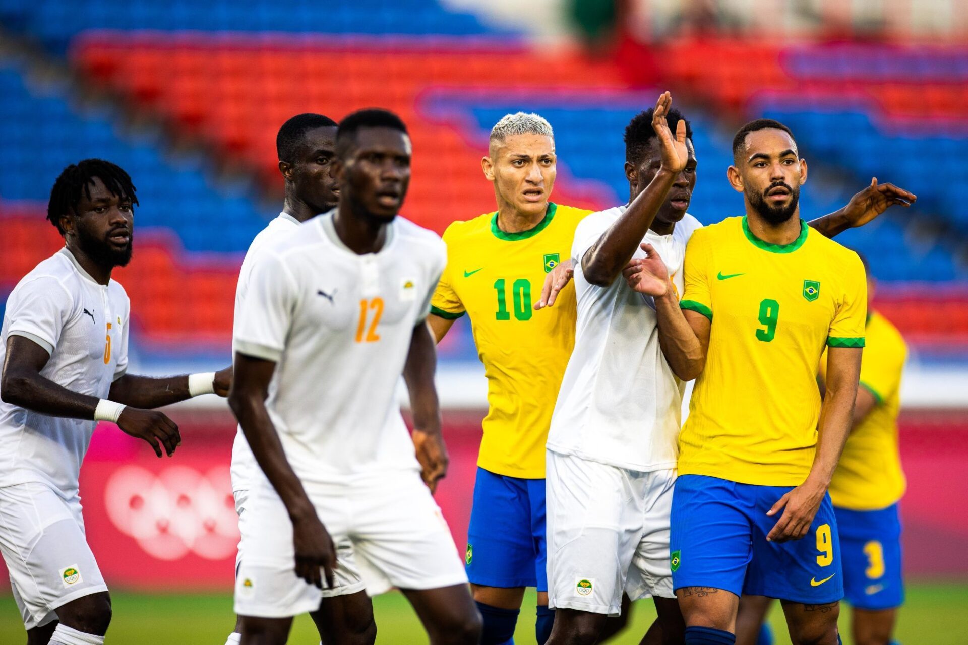 Le Brésil et la Côte d'Ivoire en match de poule des JO 2020. Icon Sport