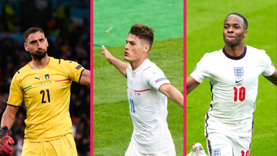 Donnarumma, Schick et Sterling prennent logiquement place dans notre équipe type de l'Euro 2020. Icon Sport