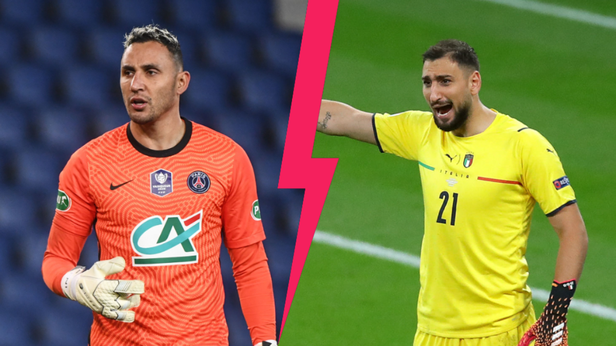 Gianluigi Donnarumma reçoit le trophée de meilleur joueur de l'Euro 2020 des mains du président de l'UEFA Aleksandr Ceferin. Icon Sport Gianluigi Donnarumma reçoit le trophée de meilleur joueur de l'Euro 2020 des mains du président de l'UEFA Aleksandr Ceferin. Icon Sport