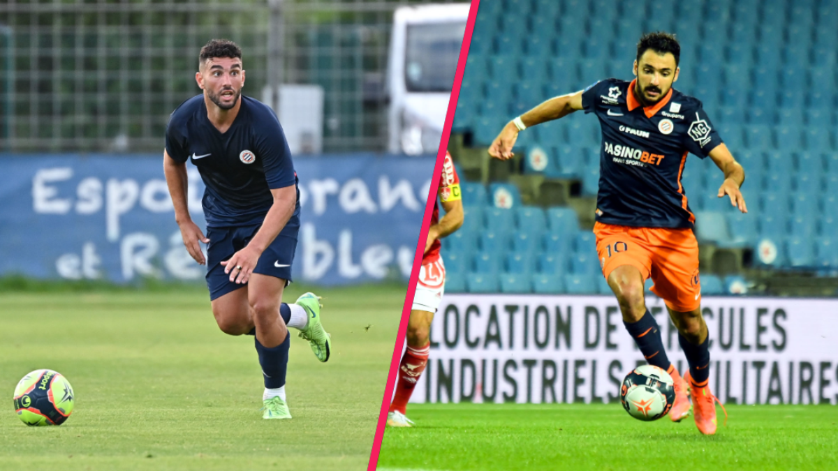 Les deux Montpelliérains Jordan Ferri (à gauche) et Gaëtan Laborde (à droite) sont des cibles de Christophe Galtier à Nice. Icon Sport