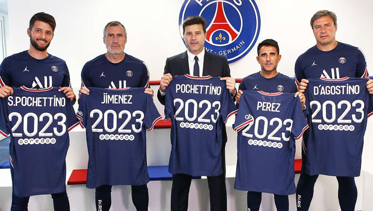 Aux c&ocirc;t&eacute;s de Pochettino, l'ensemble du staff du PSG a prolong&eacute; son contrat jusqu'en 2023 (PSG)