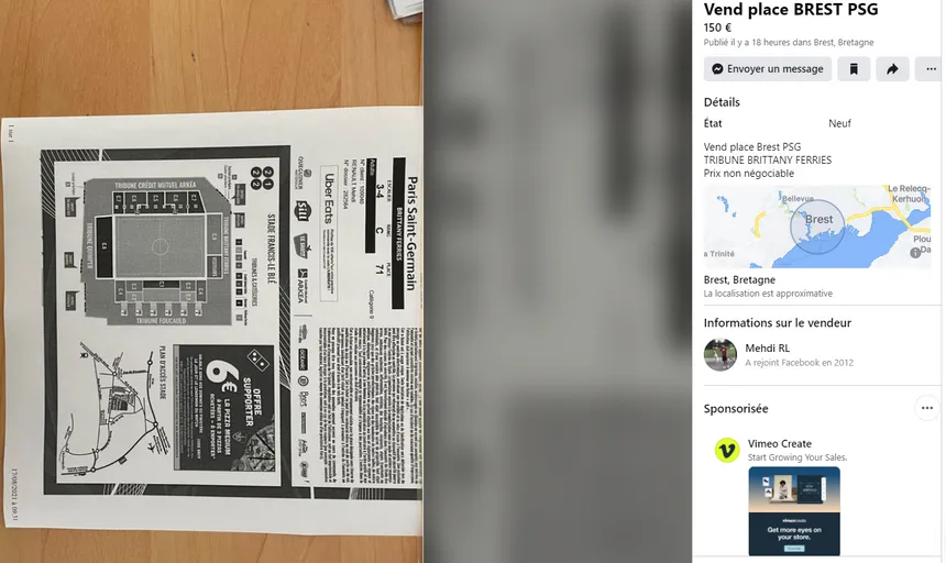 Les prix flambent pour voir Lionel Messi (Capture Facebook)