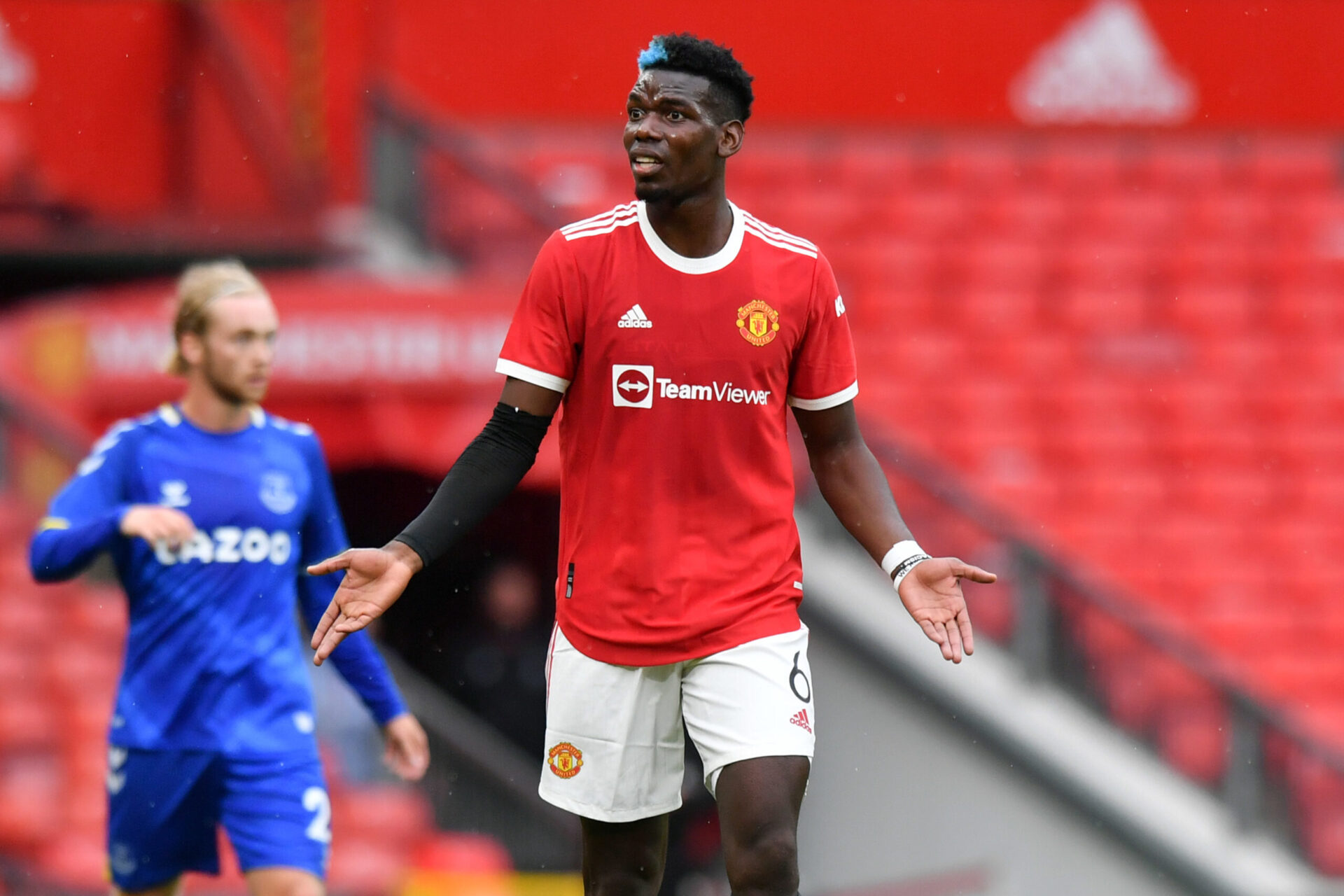 Paul Pogba, lors du match amical &agrave; Old Trafford face &agrave; Everton. Icon Sport