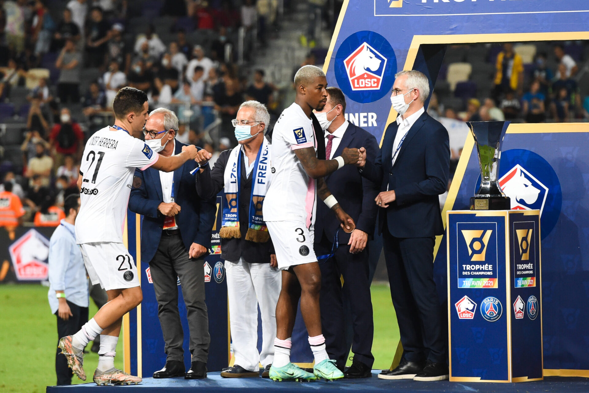 Capitaine d'un PSG sans quelques cadres, Presnel Kimpembe a reconnu qu'il y avait "de la d&eacute;ception" apr&egrave;s la perte du Troph&eacute;e des champions (iconsport)
