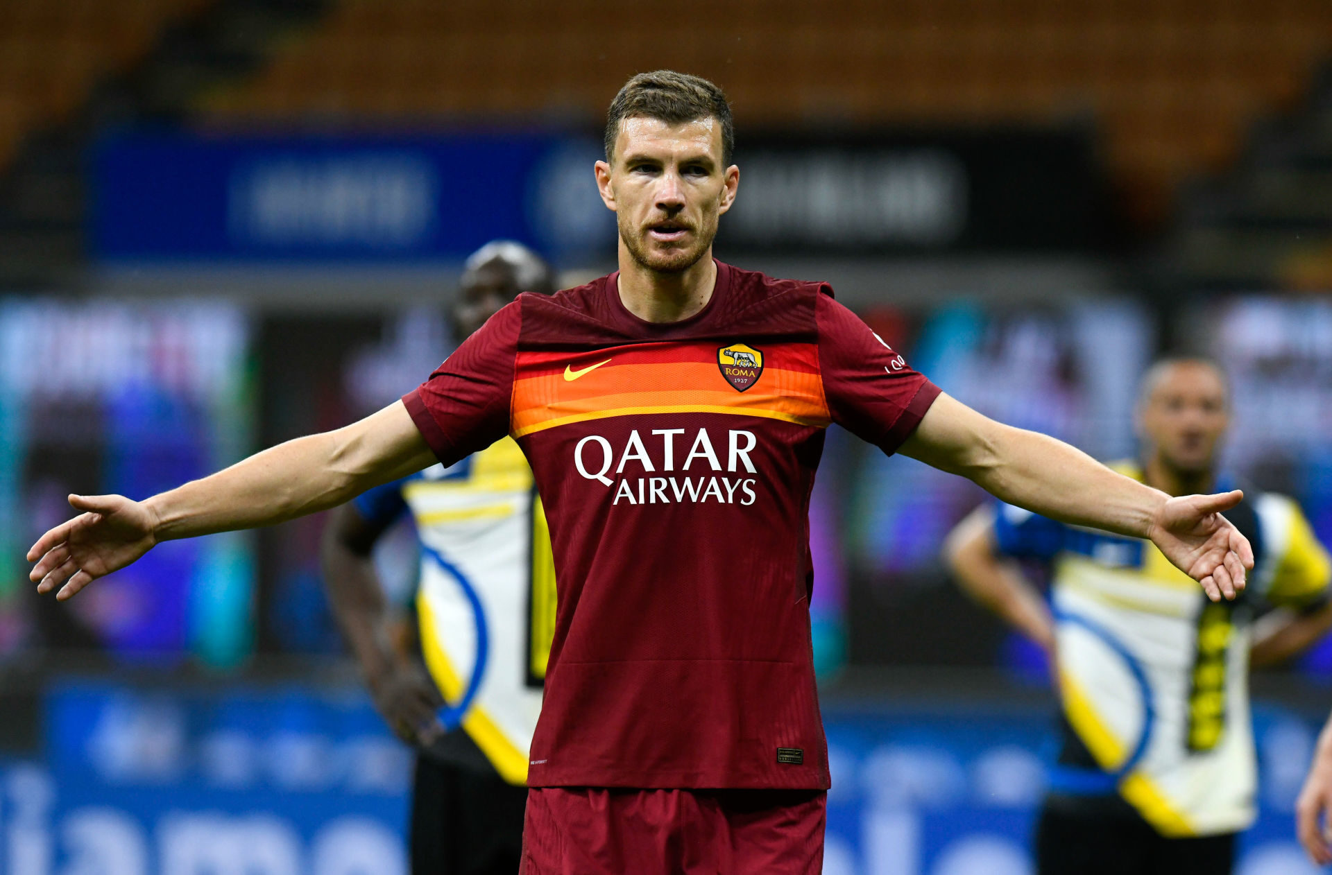 Edin Dzeko a d&eacute;j&agrave; jou&eacute; et marqu&eacute; avec l'Inter Milan, en amical contre le Dynamo Kiev. Icon Sport