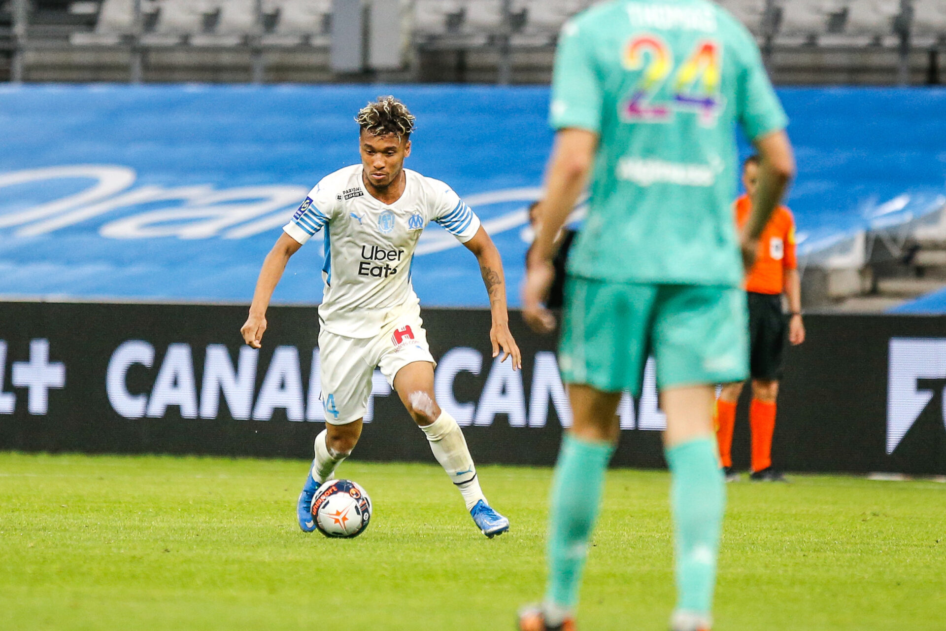 Alors qu'il constitue l'une des plus hautes valeurs marchandes de l'effectif marseillais, Boubacar Kamara est l'un des joueurs susceptibles de quitter le club dans les prochaines semaines (iconsport)