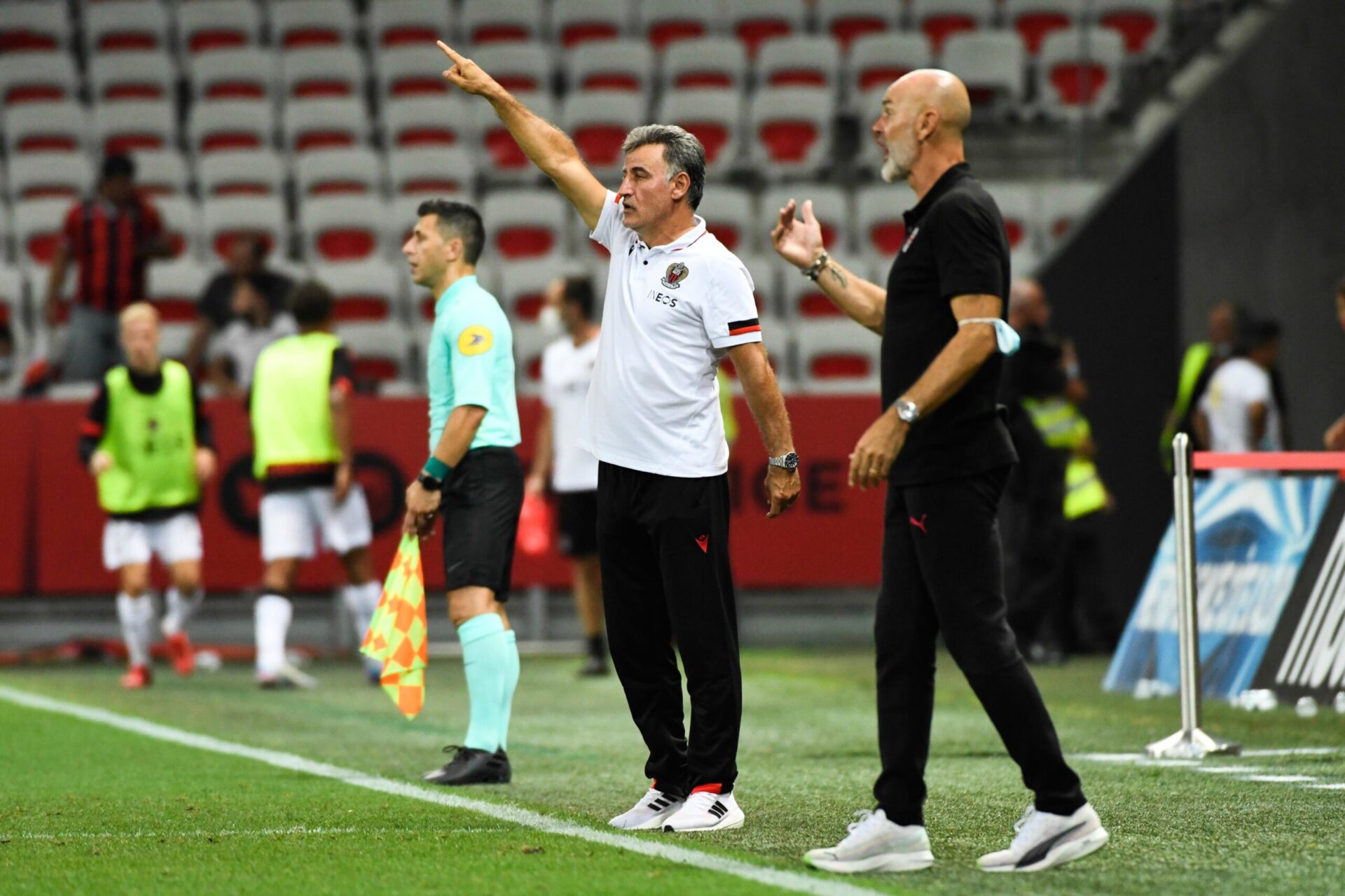 Christophe Galtier lors du match face à l'AC Milan (iconsport)