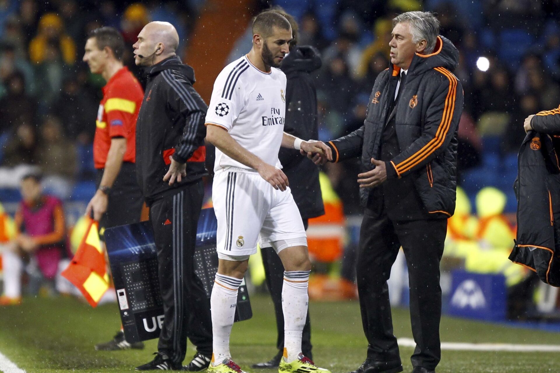Carlo Ancelotti avait déjà dirigé Karim Benzema entre 2013 et 2015 au Real Madrid. Icon Sport Carlo Ancelotti avait déjà dirigé Karim Benzema entre 2013 et 2015 au Real Madrid. Icon Sport