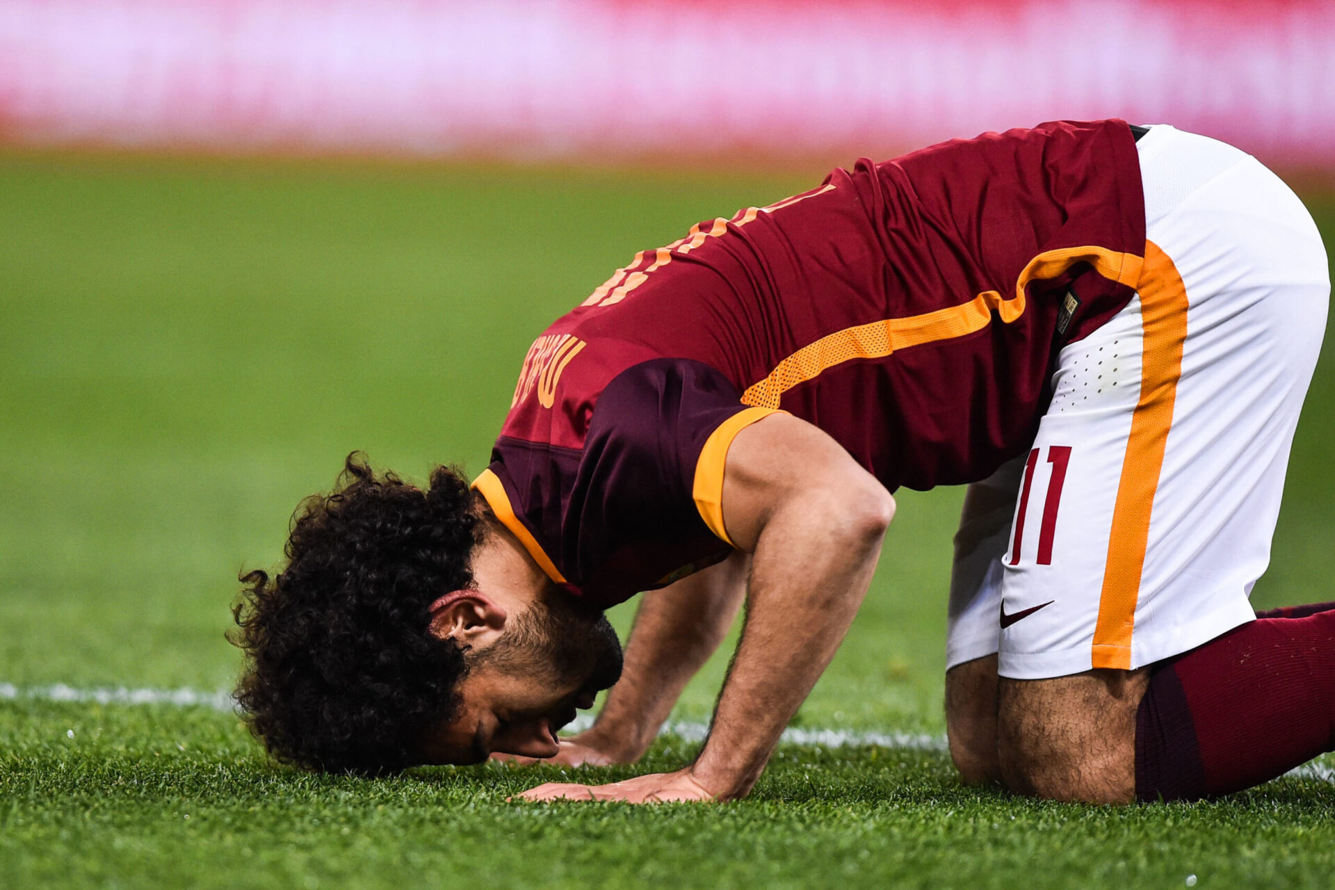 Mohamed Salah jouant avec l'équipe de Roma (Icon Sport)