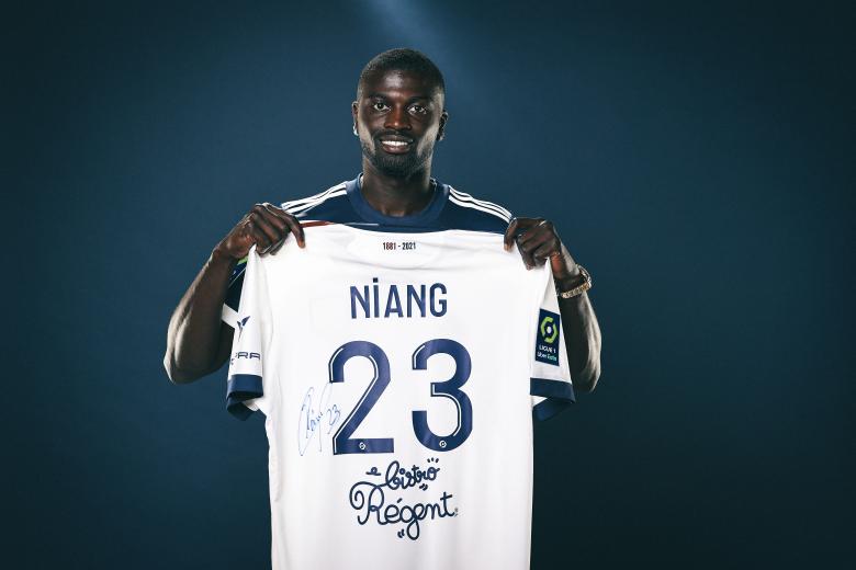 M'Baye Niang, sous ses nouvelles couleurs, celles de Girondins de Bordeaux. FCGB