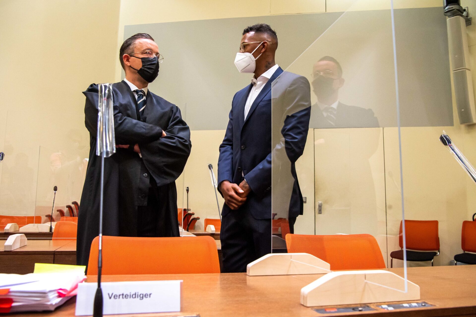 Jérôme Boateng lors de son audience dans un tribunal de Munich (IconSport)
