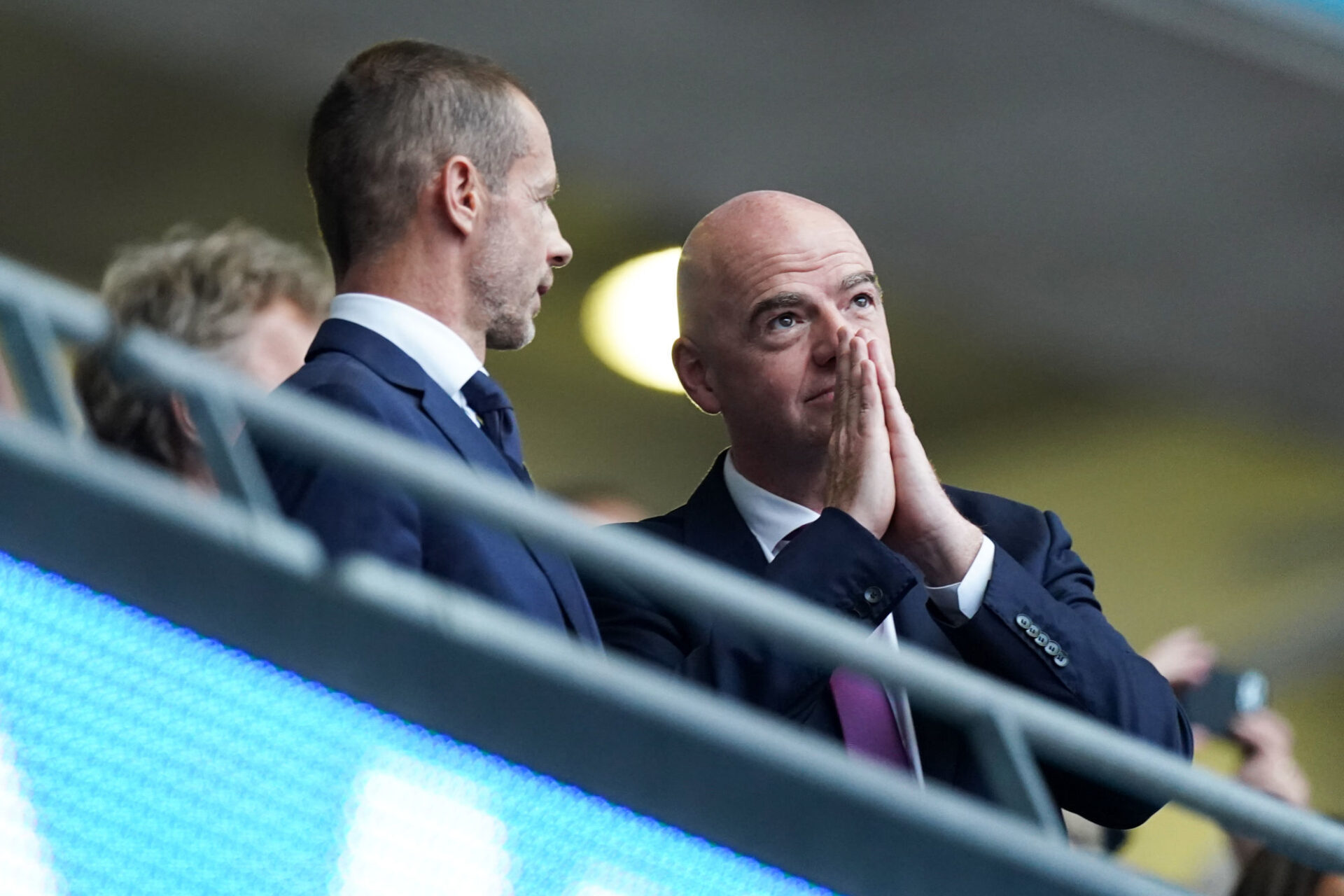 Le président de l'UEFA Aleksander Ceferin et celui de la FIFA, Gianni Infantino, ne sont pas sur la même longueur d'ondes au sujet d'une Coupe du monde tous les deux ans. Icon Sport