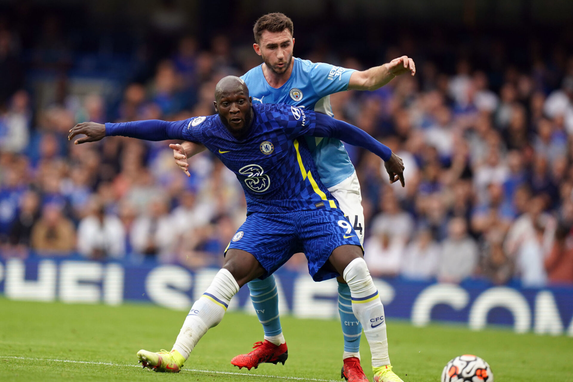 Romelu Lukaku a été complètement maîtrisé par la défense de Manchester City. Icon Sport