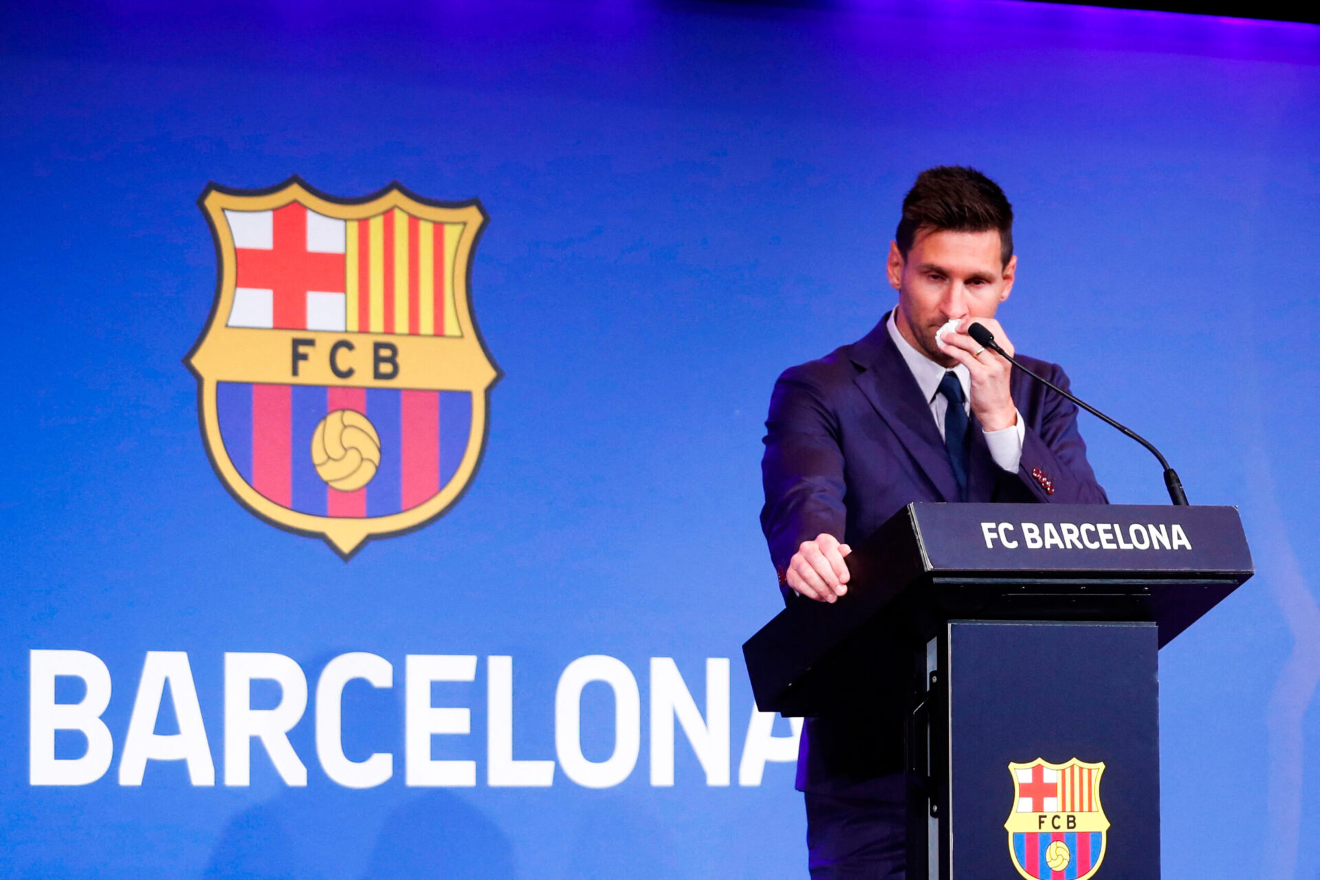 Joan Laporta n'a plus de nouvelles de Leo Messi depuis son d&eacute;part du FC Barcelone. Icon Sport