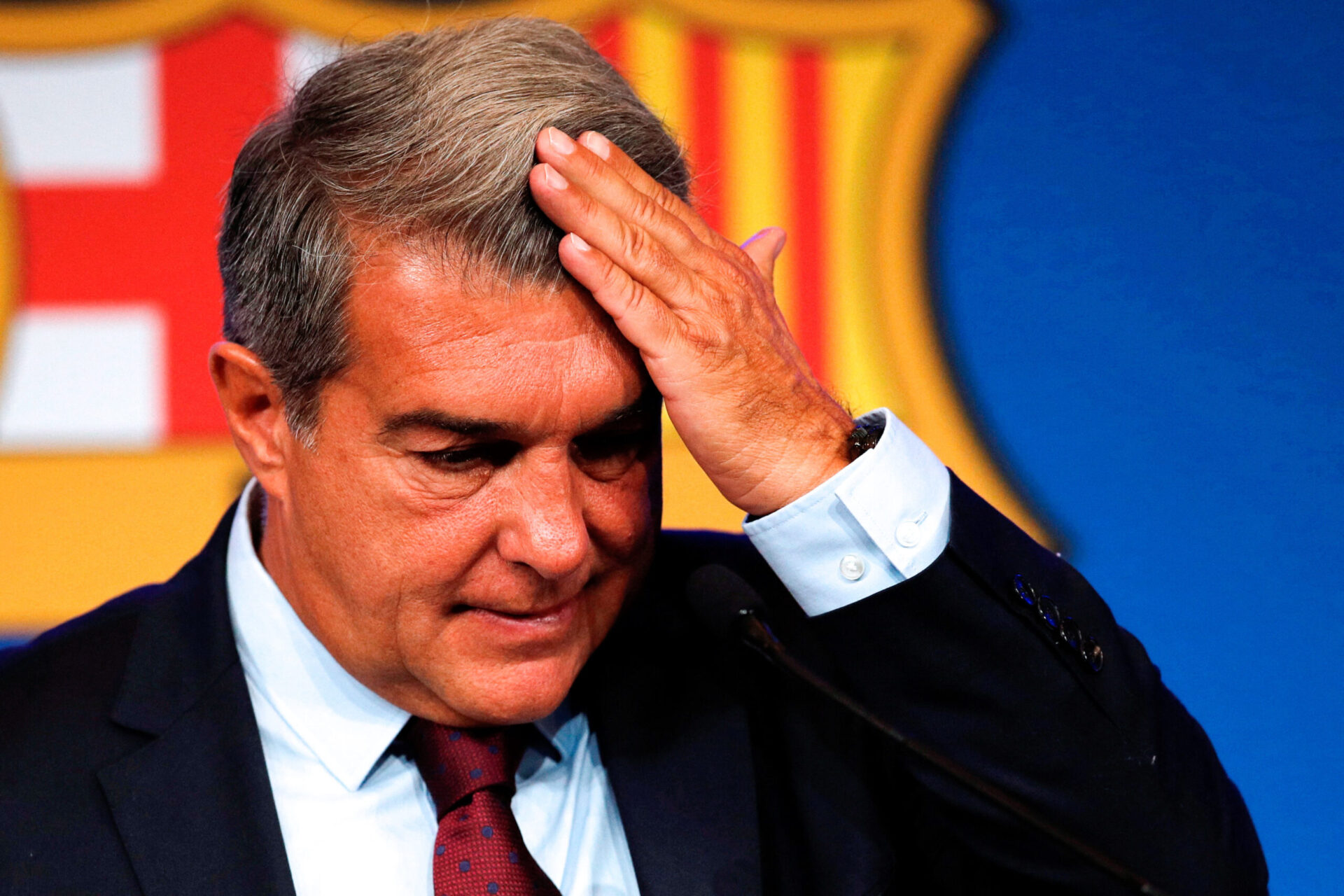 Joan Laporta s'est adressé aux supporters du Barça, leur demandant de la patience et du soutien. Icon Sport