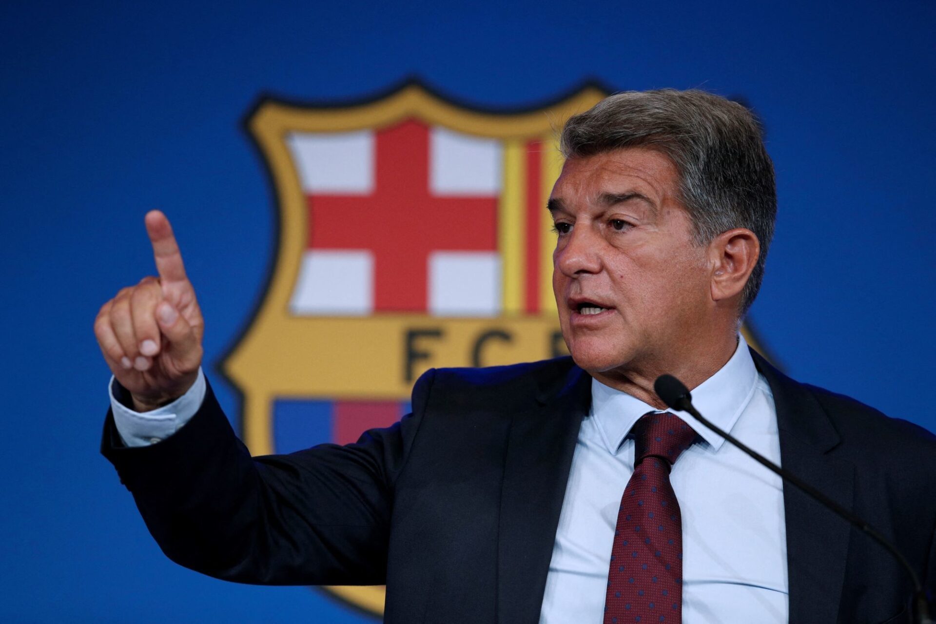 Joan Laporta veut y croire : le Barça ira mieux financièrement dans quelques mois. Icon Sport