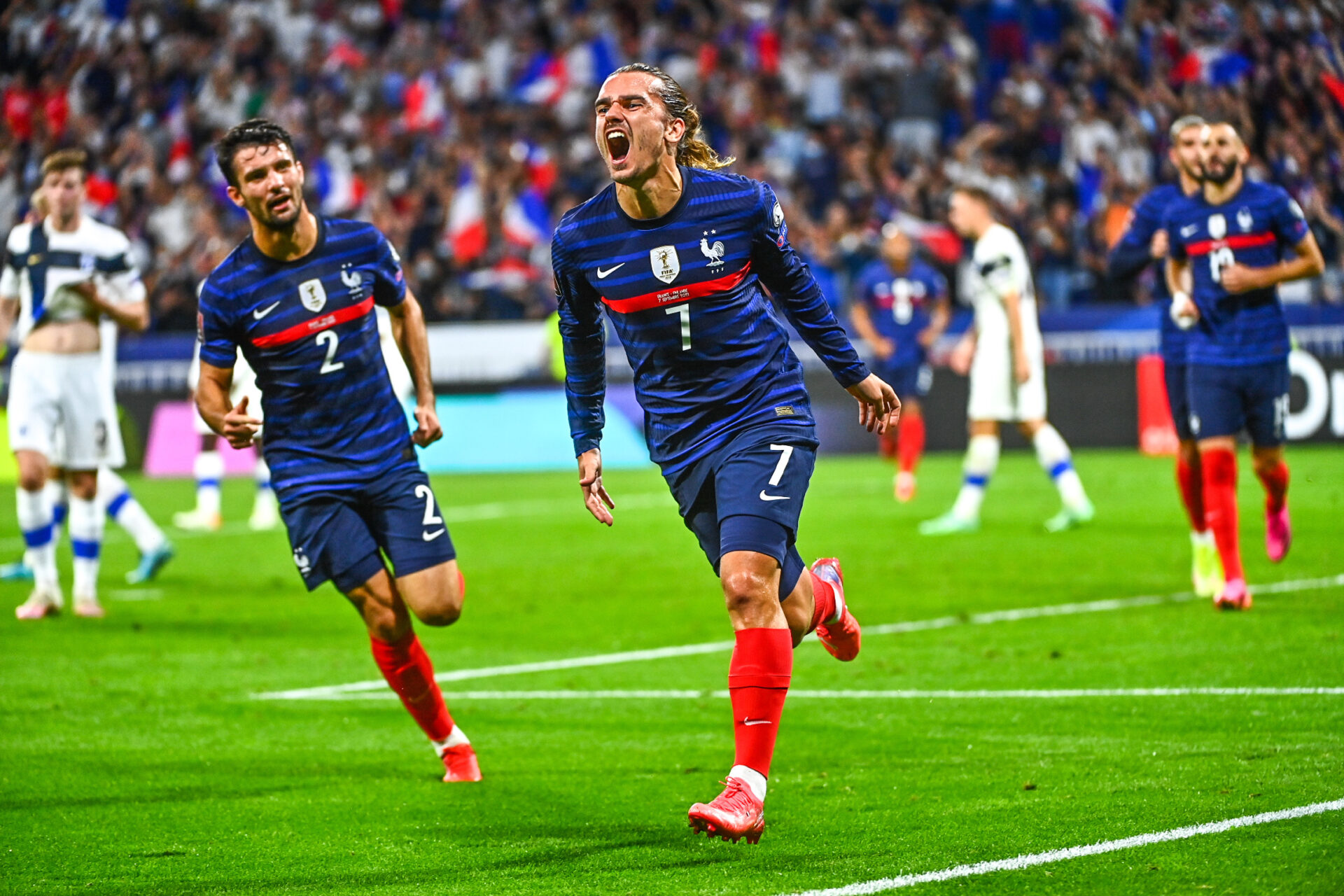 Griezmann, ouvre la marque pour les bleus à la 25e minute (IconSport)