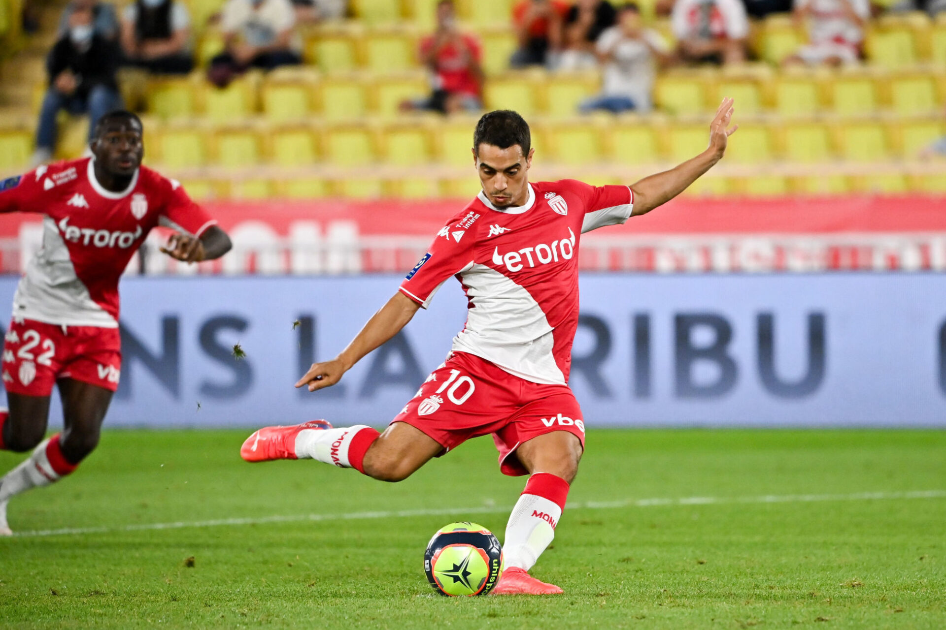 Wissam Ben Yedder a fait gagner Monaco contre Saint-Etienne. Icon Sport