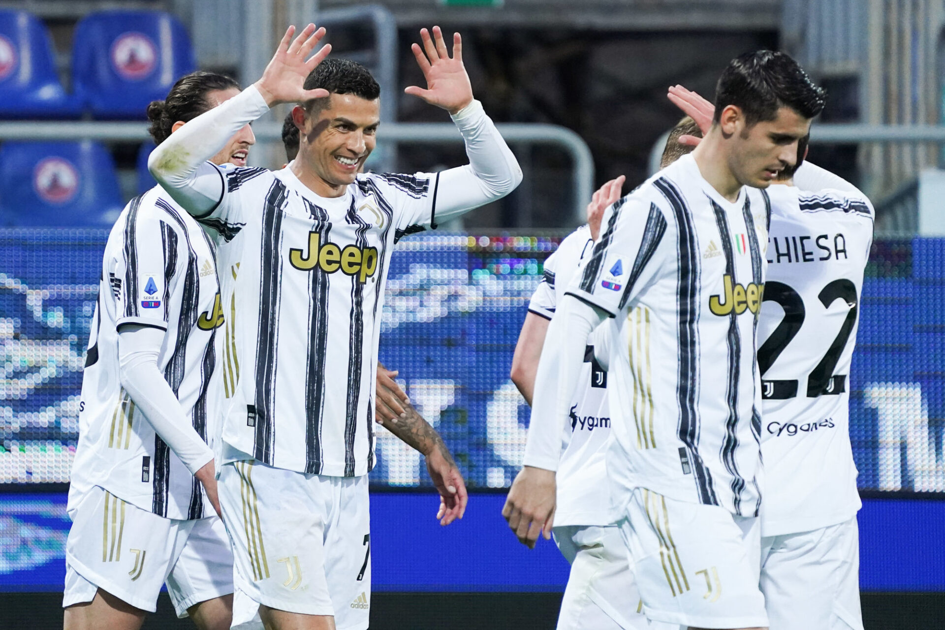 Les joueurs de la Juventus ont pu bénéficier de l'expérience et du professionnalisme de Cristiano Ronaldo. Icon Sport