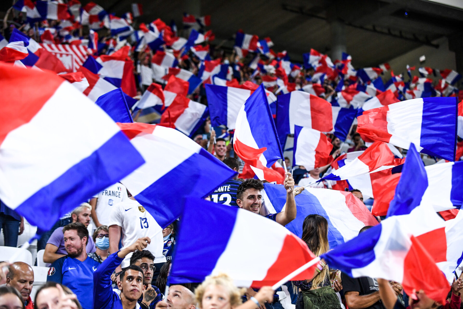 L'ambiance est magnifique au Groupama Stadium de Lyon lors de ce France - Finlande (IconSport)