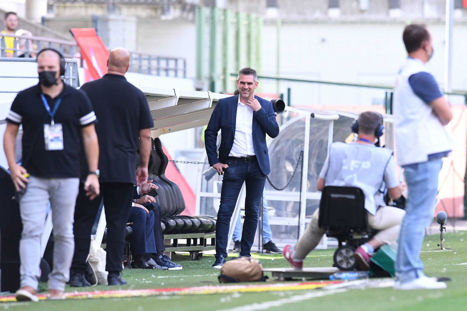Jocelyn Gourvennec lors du derby du Nord contre Lens. Icon Sport