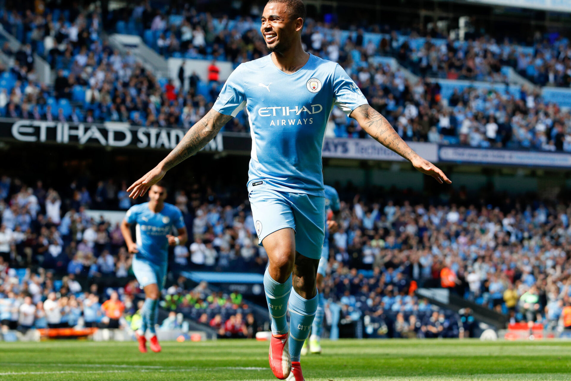Gabriel Jesus pourra bien jouer avec Manchester City contre Leicester, dimanche 12 septembre. Icon Sport