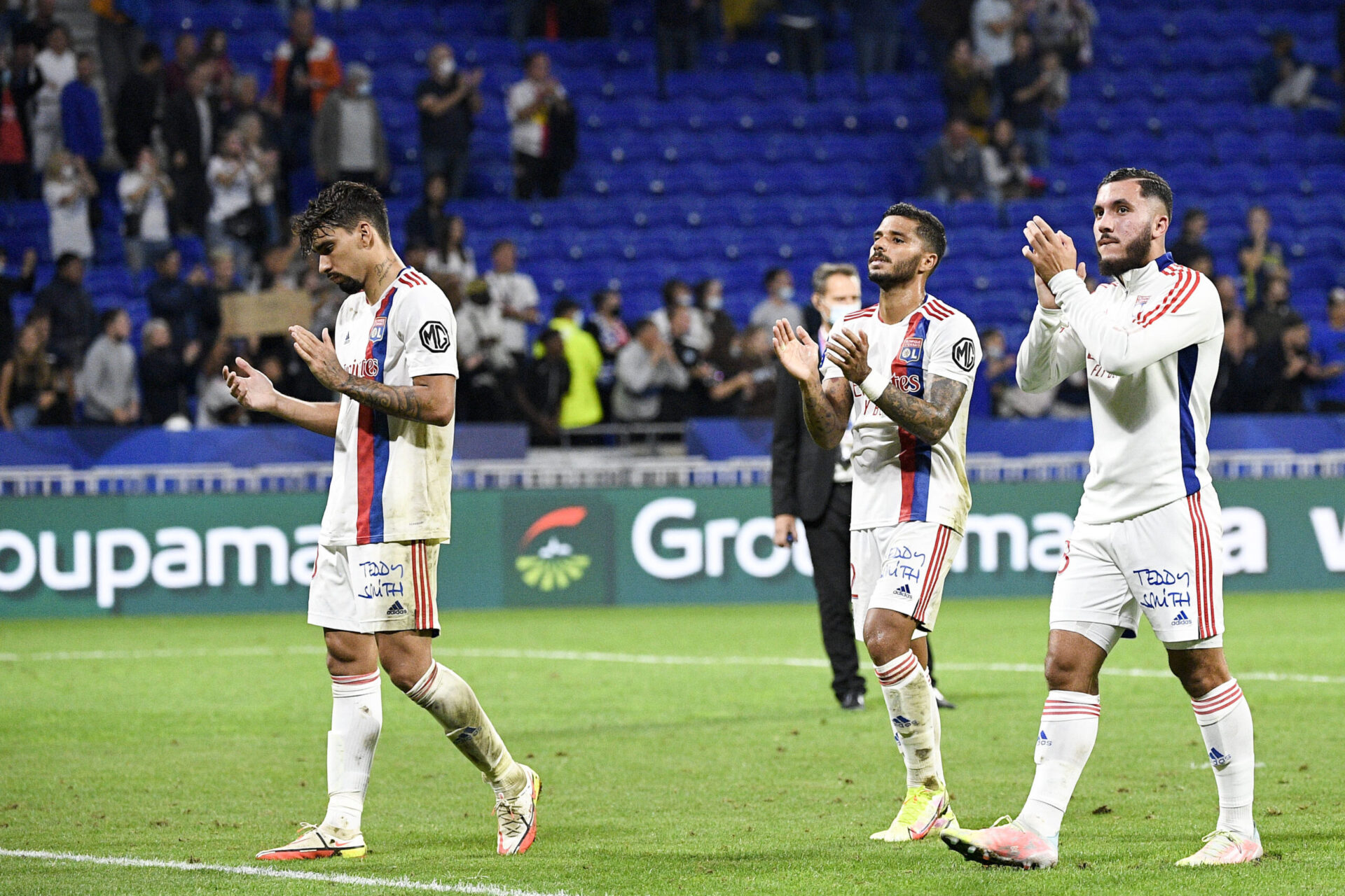 Les joueurs de l'OL étaient très déçus au coup de sifflet final de la rencontre contre Lorient. Icon Sport