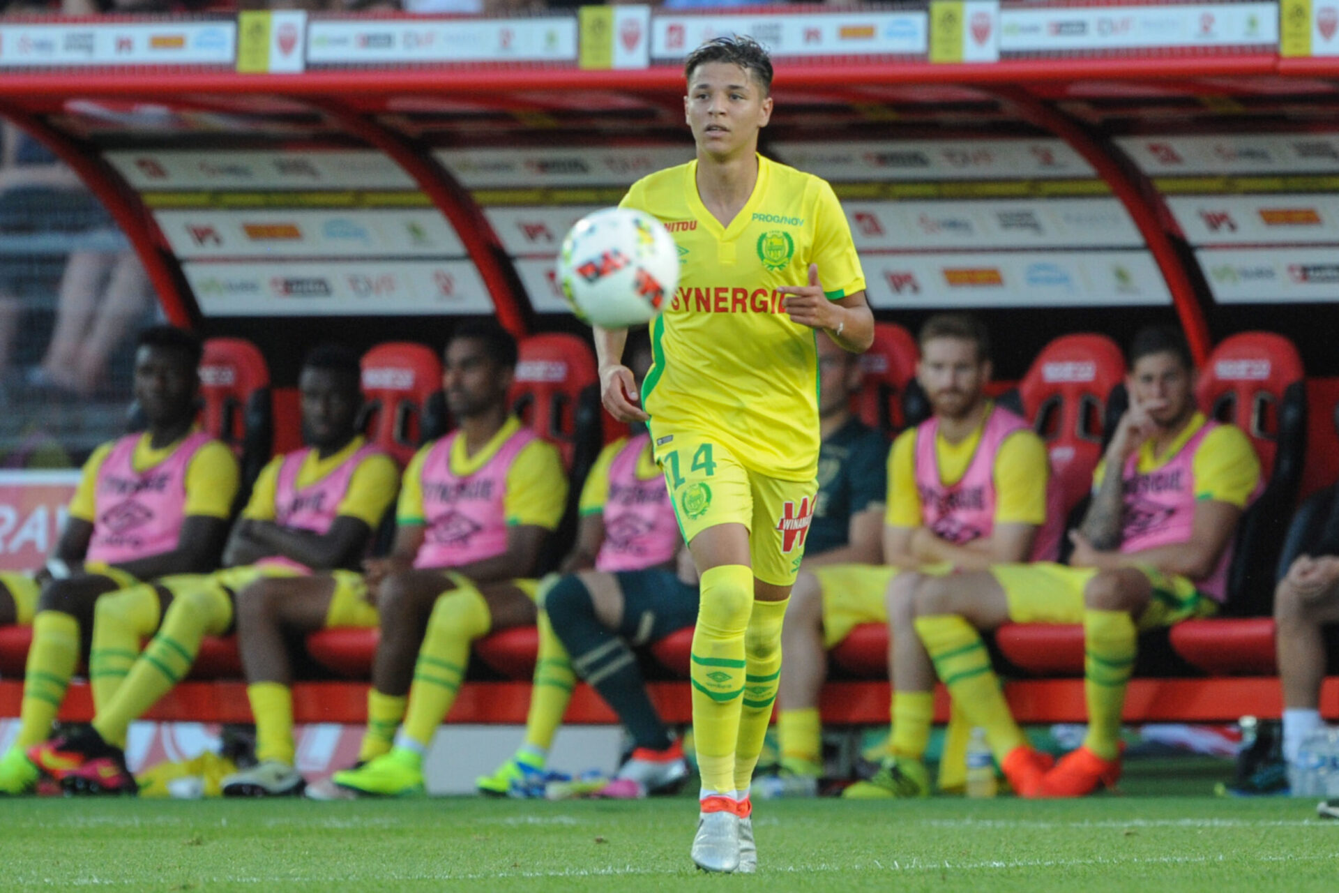 Amine Harit portant le maillot nantais (Icon Sport)