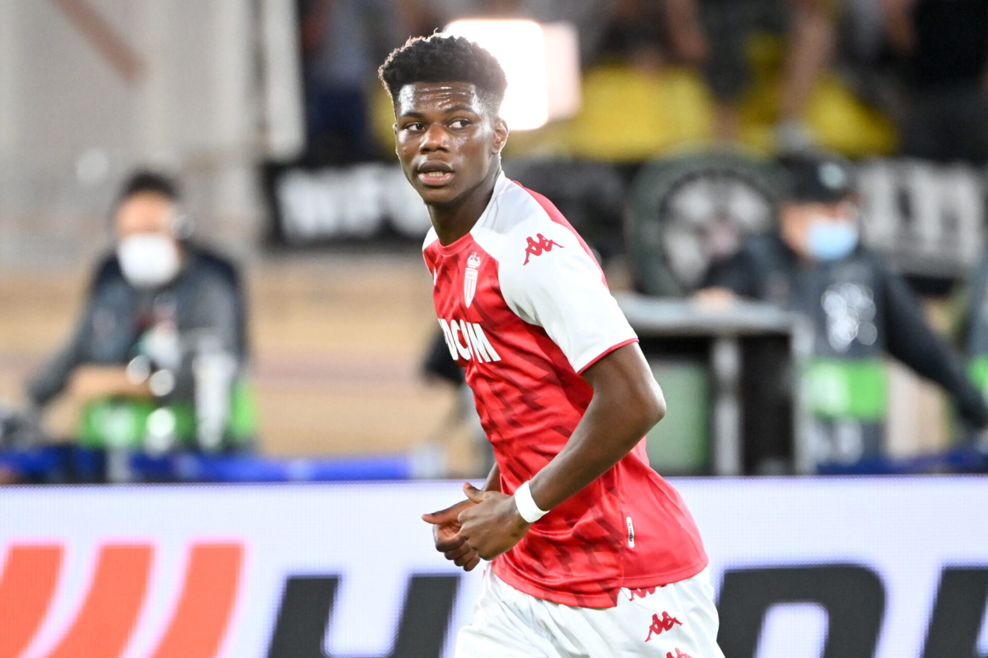 Aurélien Tchouaméni portant le maillot de l'AS Monaco (Icon Sport)