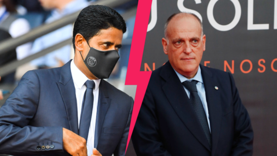 Nasser al-Khelaïfi, le président du PSG, a répondu à Javier Tebas, le boss de la Liga après les propos de ce dernier. Icon Sport