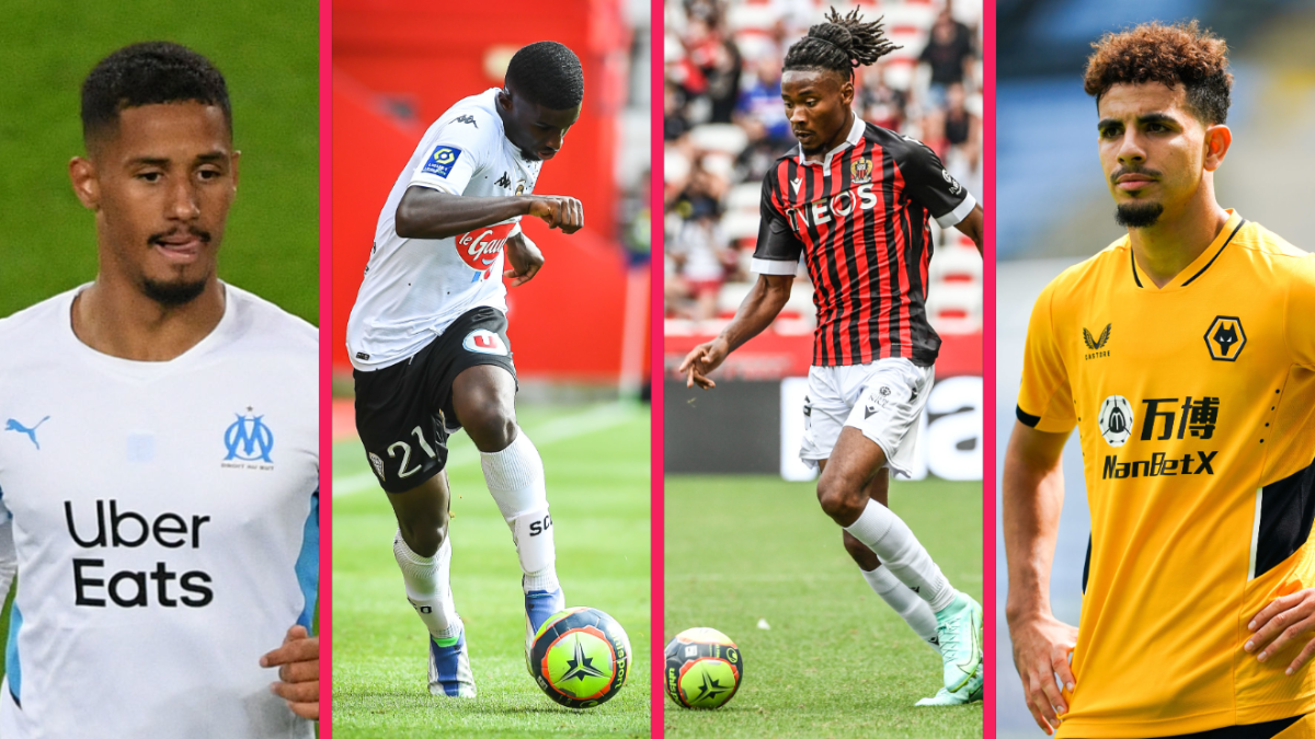 De gauche à droite : les Français William Saliba (OM), Mohamed-Ali Cho (Angers), Képhren Thuram (Nice) et Rayan Aït-Nouri (Wolves). Icon Sport