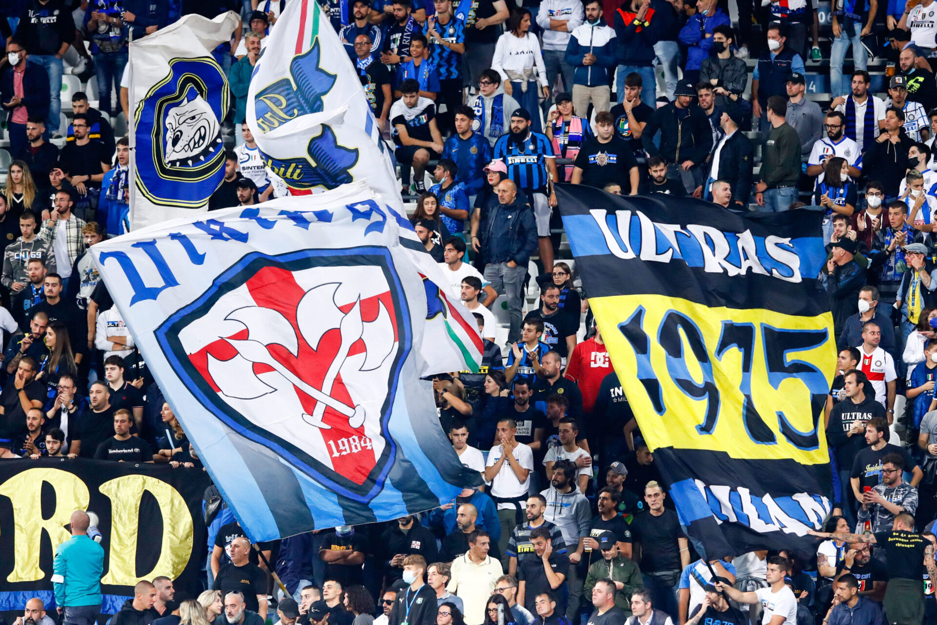 Les fans de l'Inter, lors de la rencontre de Serie A face à Sassuolo. Icon Sport