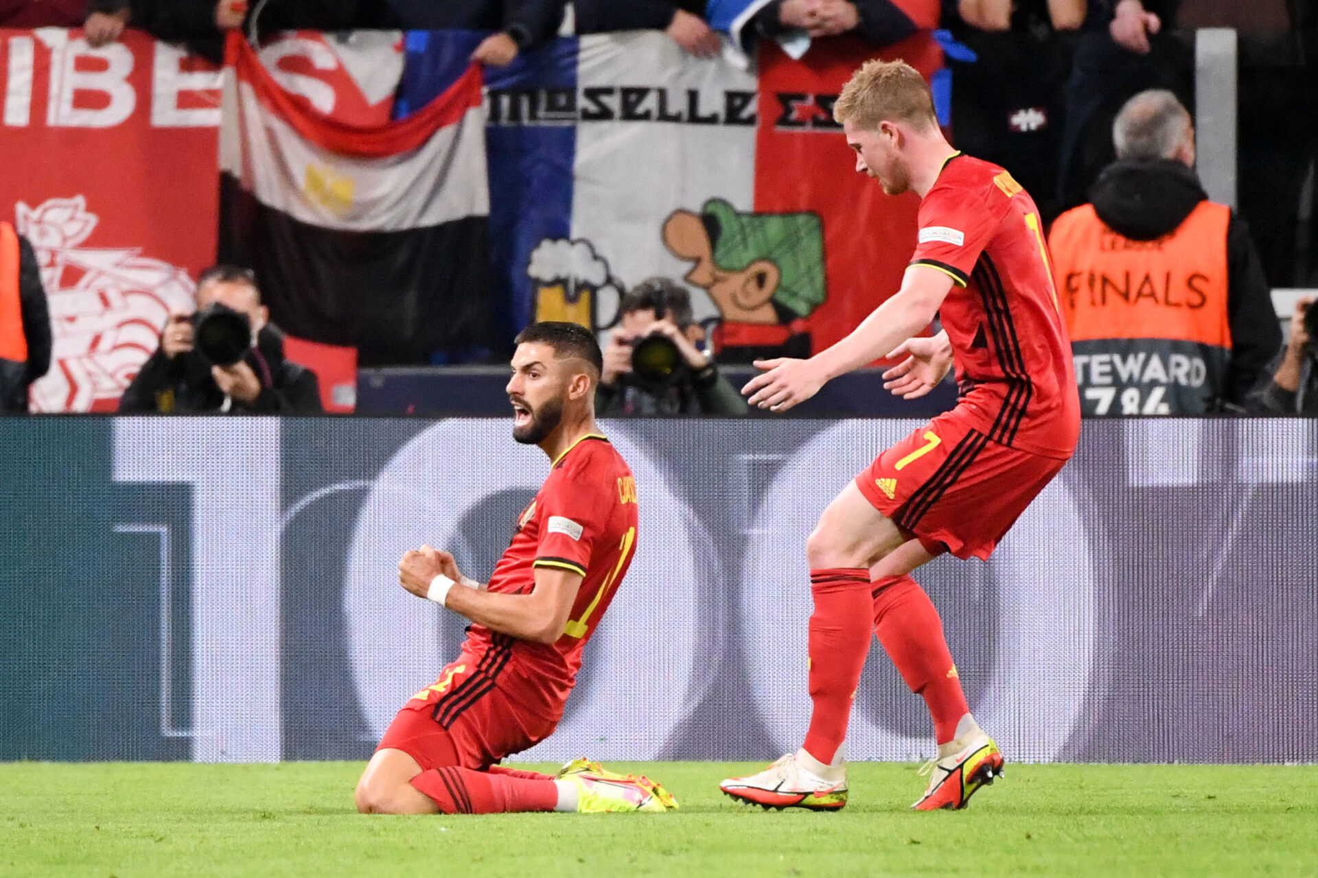 Carrasco titulaire, De Bruyne sur le banc avec la Belgique (iconsport)