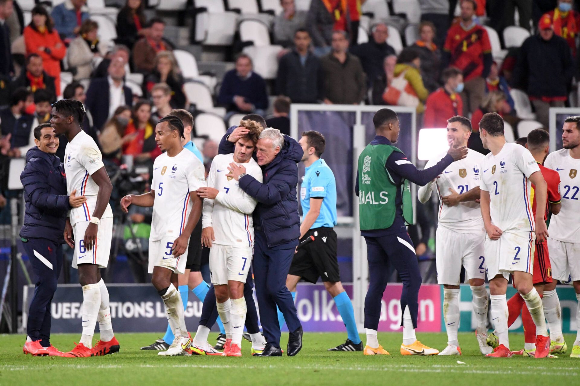 Didier Deschamps a su remotiver ses hommes à la mi-temps. Icon Sport