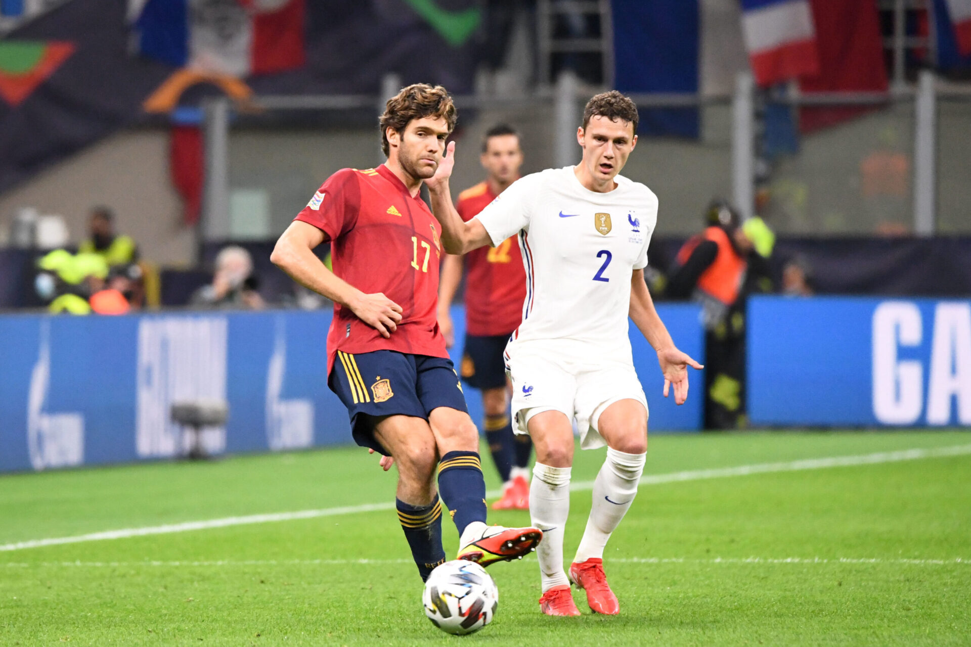 Paul Pogba et Benjamin Pavard ont d&eacute;but&eacute; les deux matchs des Bleus au Final Four de Ligue des nations (iconsport)