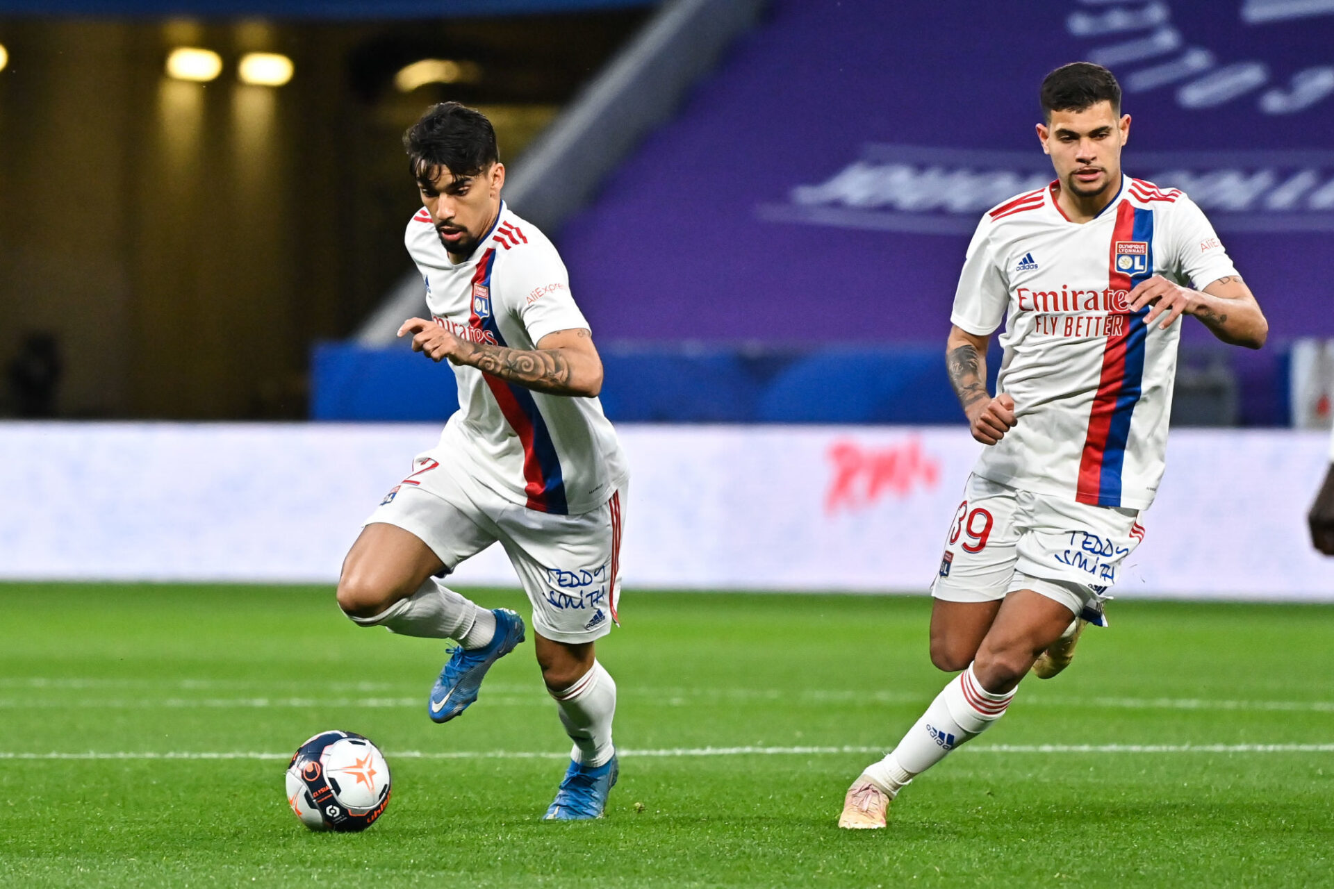  Lucas Paquet&aacute; et Bruno Guimar&atilde;es, les perles br&eacute;siliennes de l'OL. Icon Sport