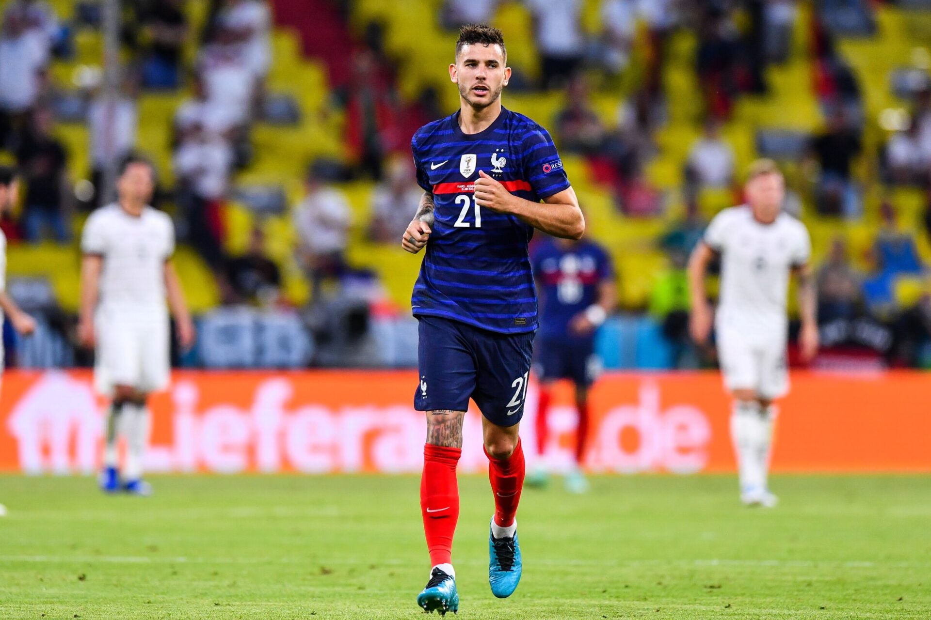 Lucas Hernandez sous les couleurs de l'&eacute;quipe de France (Icon Sport)
