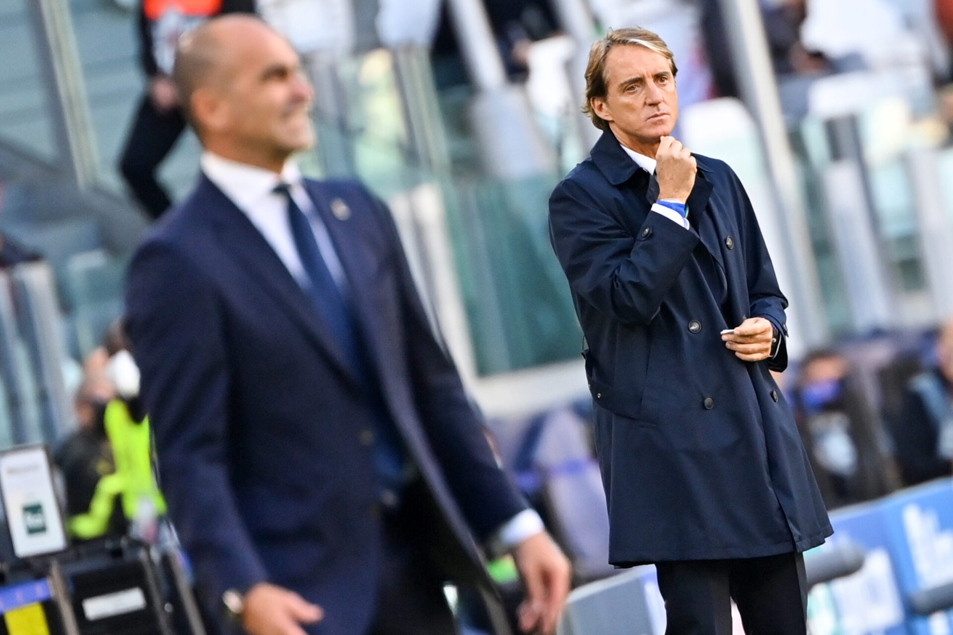 Roberto Mancini sur le banc italien (iconsport)