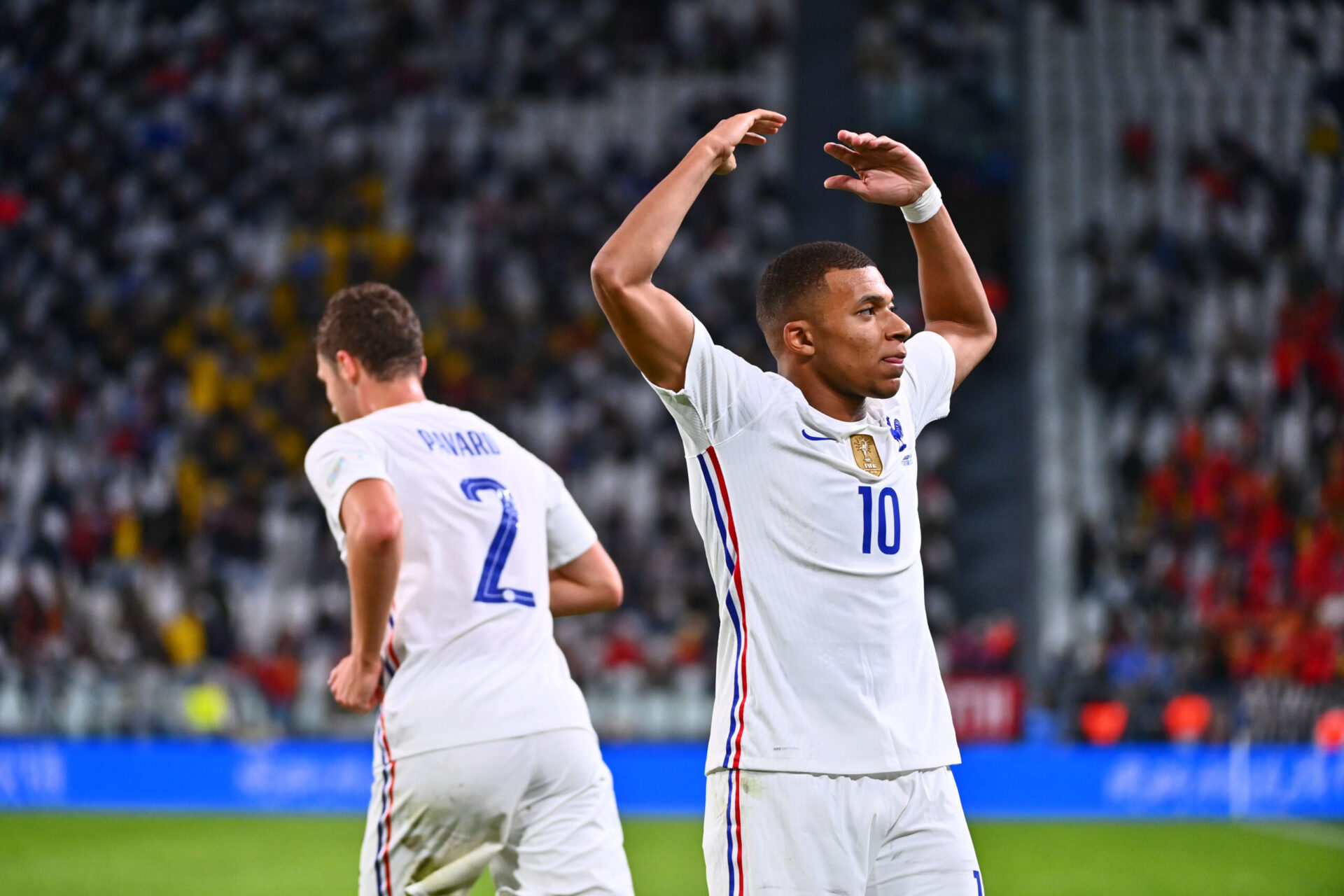 Kylian Mbappé, pour sa 50ème sélection, a brillé et marqué contre la Belgique. Icon Sport