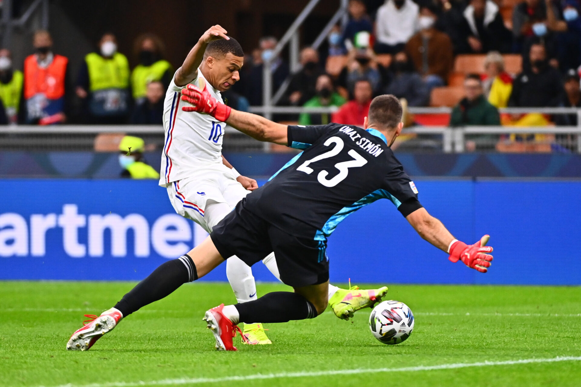 Kylian Mbappé a donné la victoire à l'équipe de France en finale de la Ligue des nations contre l'Espagne. Icon Sport