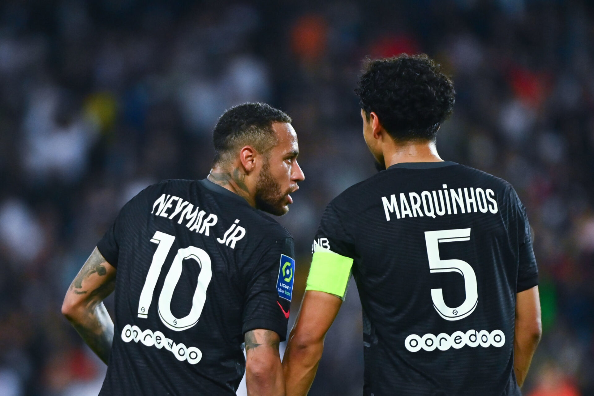 Marquinhos et Neymar affichent une grande complicit&eacute; au PSG (iconsport)