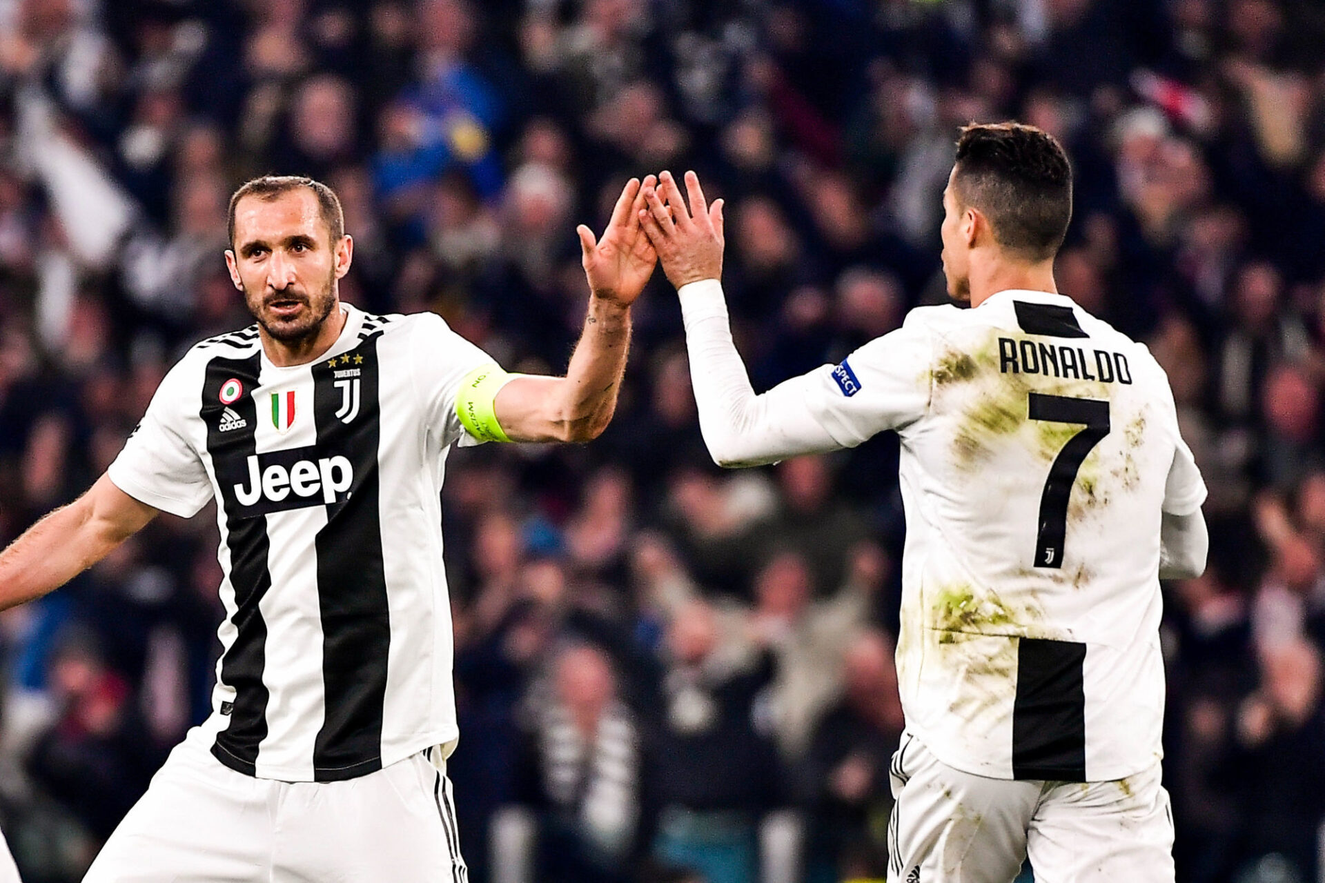 Giorgio Chiellini et Cristiano Ronaldo ont évolué ensemble pendant trois saisons à la Juventus. Icon Sport