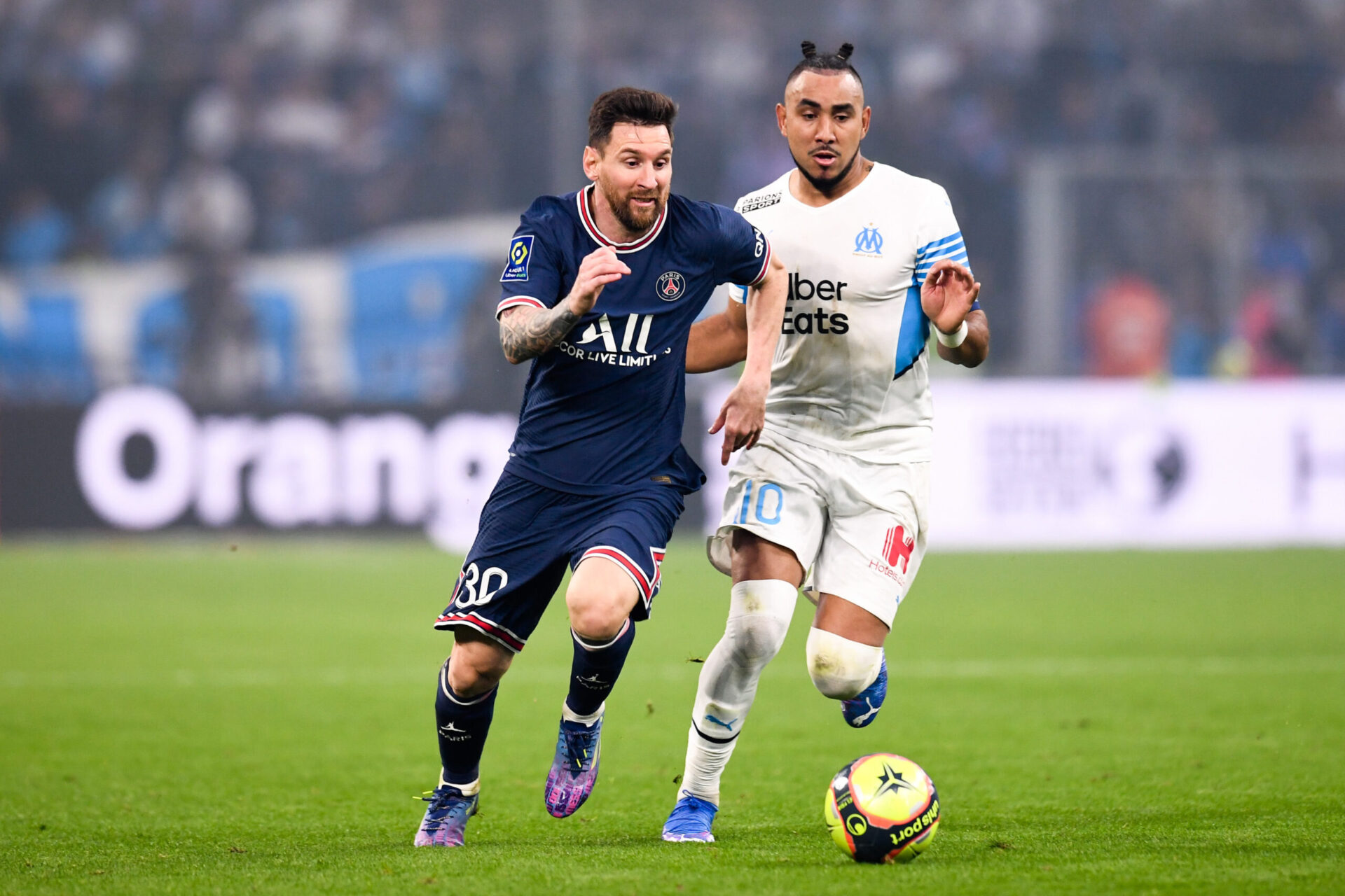 Meilleur buteur de l'histoire des Clasicos Bar&ccedil;a-Real, Lionel Messi est rest&eacute; muet contre l'Olympique de Marseille. Icon Sport