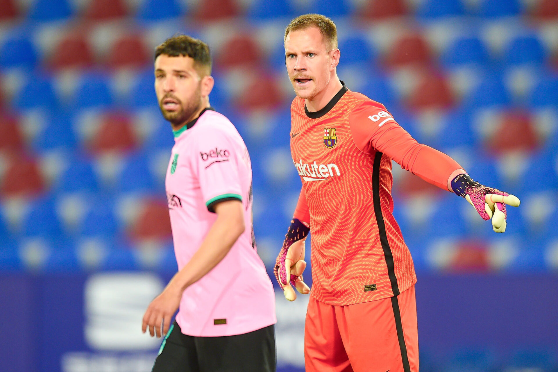 Jordi Alba et Marc-André ter Stegen n'incarnent plus la fiabilité au Barça. Icon Sport