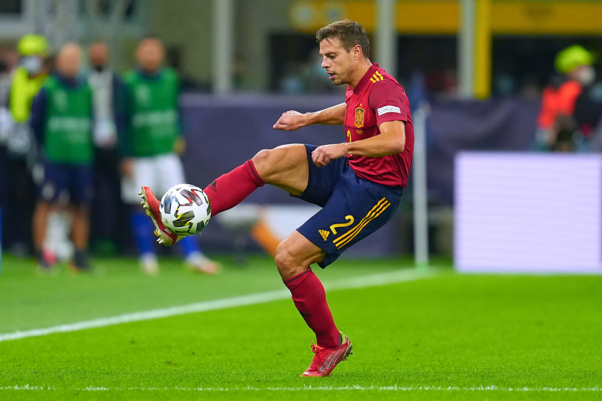 César Azpilicueta lors de France-Espagne. Icon Sport