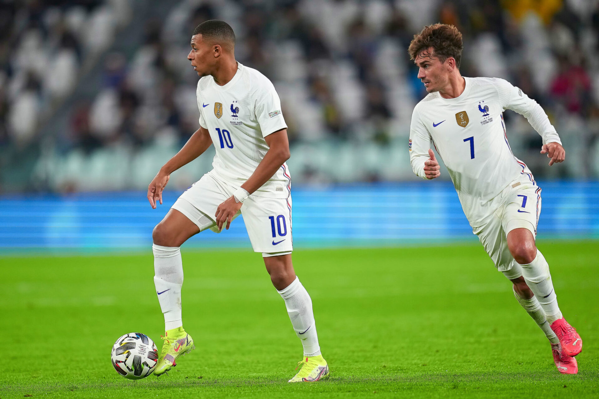 Antoine Griezmann a défendu Kylian Mbappé, critiqué pendant l'Euro. Icon Sport