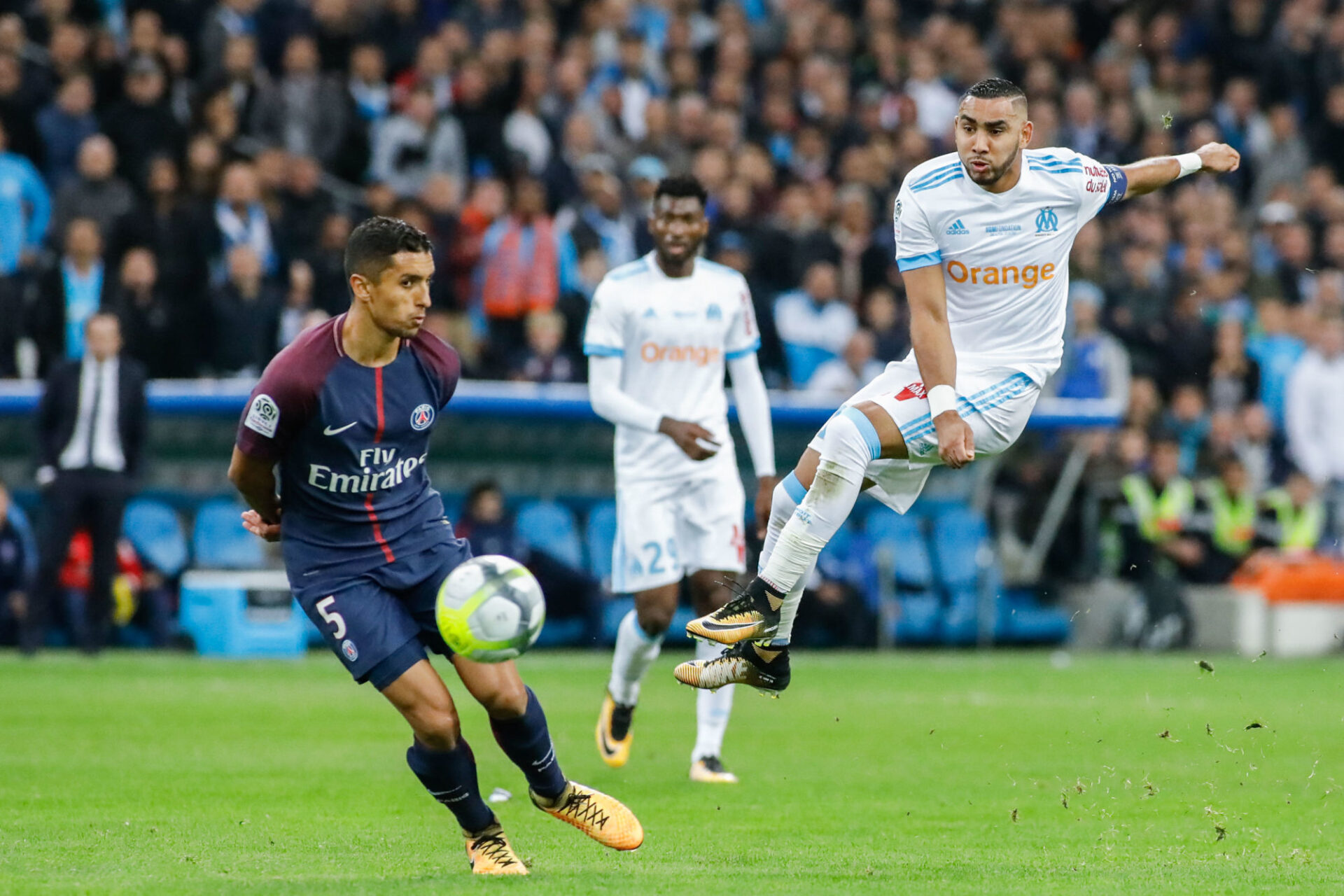 L'OM de Dimitri Payet avait bousculé le PSG de Marquinhos (2-2) en 2017. icon Sport