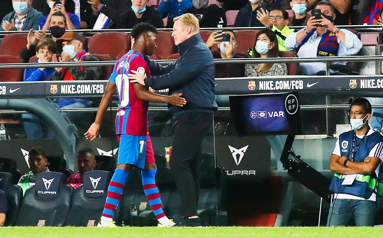 Le FC Barcelone s'est imposé face au FC Valence, grâce notamment à Ansu Fati et Memphis Depay. Icon Sport Le FC Barcelone s'est imposé face au FC Valence, grâce notamment à Ansu Fati et Memphis Depay. Icon Sport